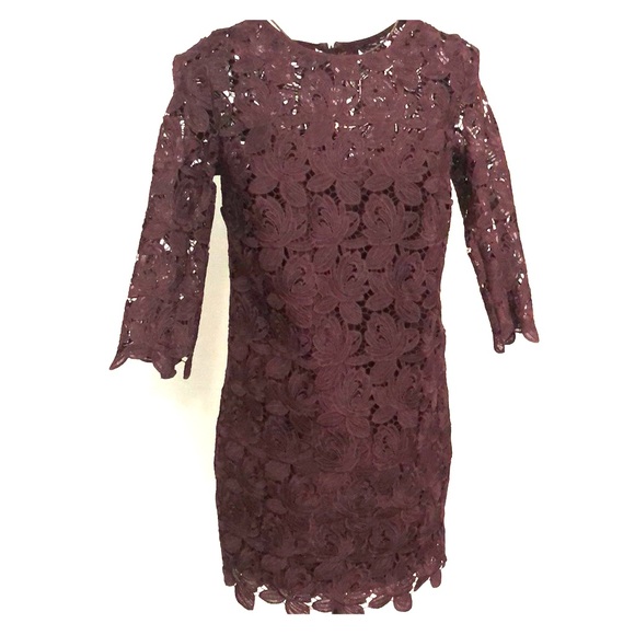 LOFT Dresses & Skirts - Ann Taylor Loft wine Fitted mini cocktail dress